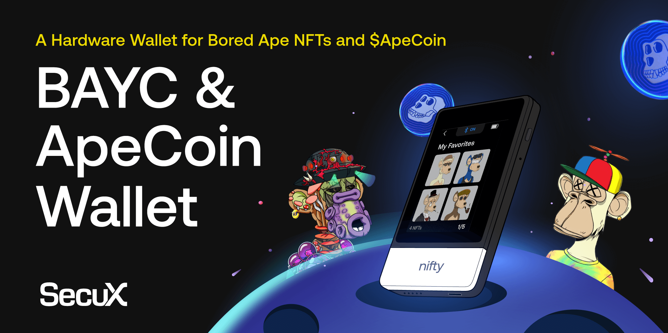 A Hardware Wallet for Bored Apes AND Bored $ApeCoins?! | SecuX Blog