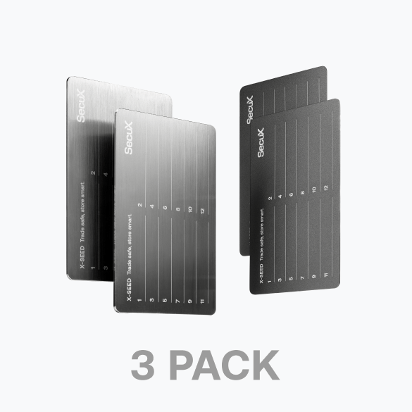 SecuX Official Shop – X-SEED Crypto Backup Value-pack of 3 Bundle