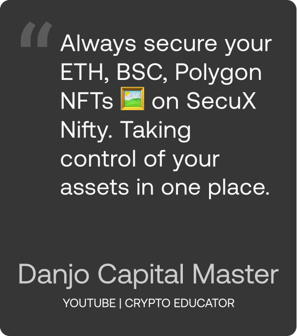Danjo Capital Master SecuX Nifty Unboxing Video