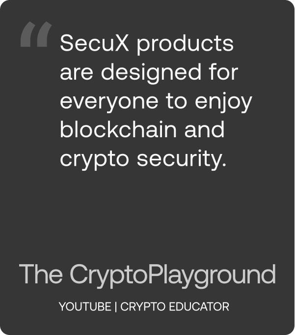 The CryptoPlayground x SecuX Hardware Wallets Interview Video