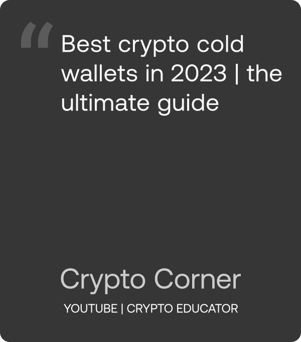 Crypto Corner SecuX Wallets Ranking Video