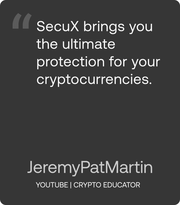 JeremyPatMartin SecuX W20 Unboxing Video