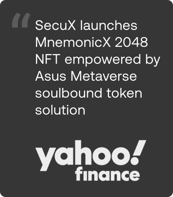 Yahoo Finance SecuX New Product Press Release
